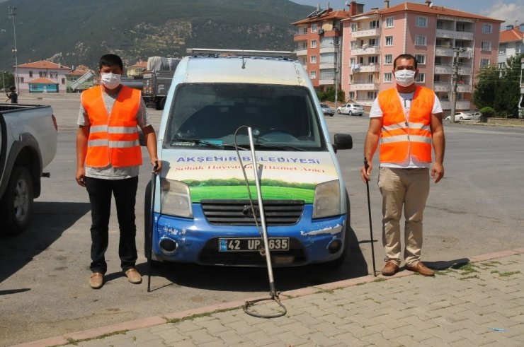 Akşehir’de kurban yakalama timi göreve hazır