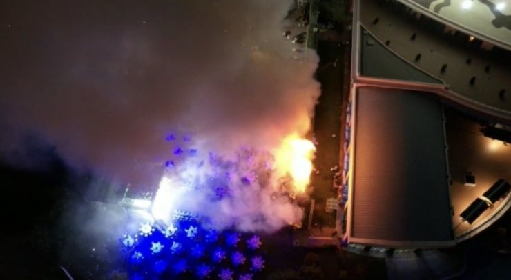 Konya’da otel bahçesinde yangın paniği