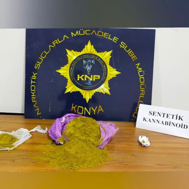 Konya’da bin 185 gram uyuşturucu ele geçirildi