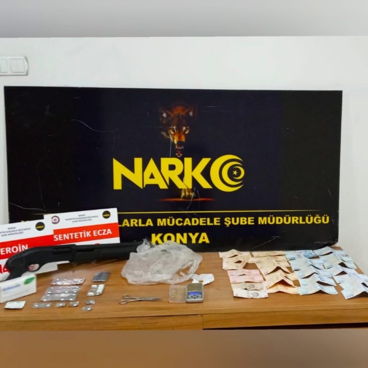 Konya’da bin 185 gram uyuşturucu ele geçirildi