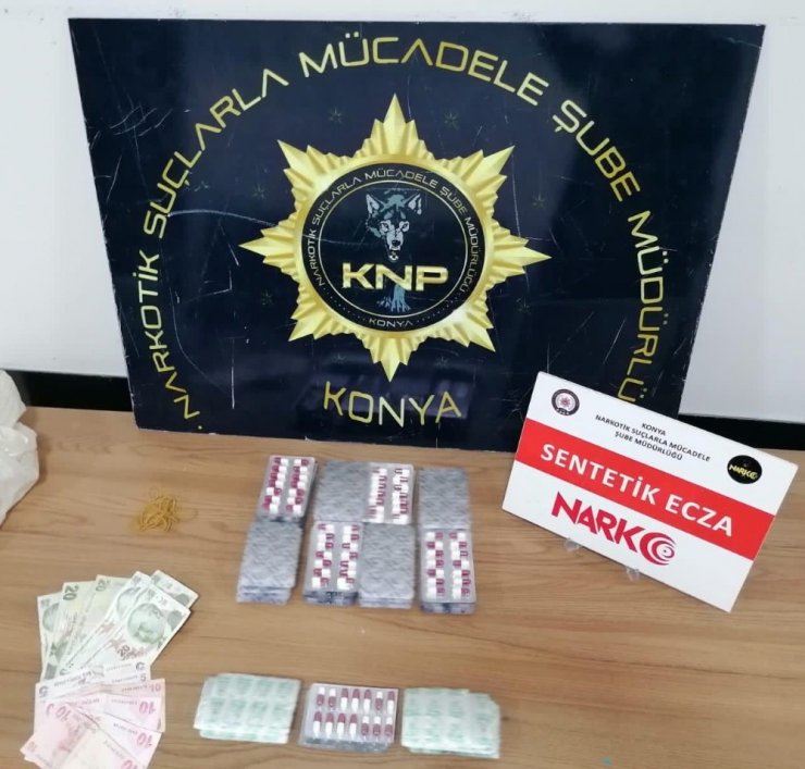 Konya’da uyuşturucu hap ele geçirildi