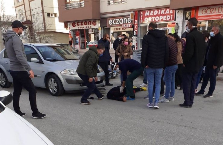 Otomobil ile motosiklet çarpıştı: 1 yaralı