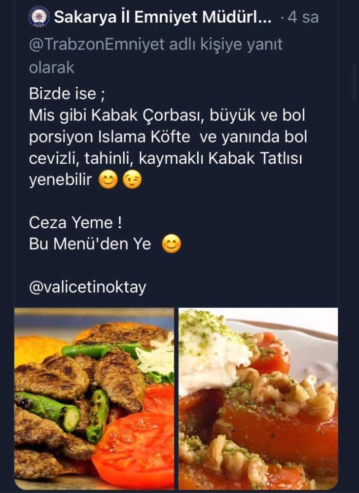 Konya Emniyetinden "ceza yeme etli ekmek ye" mesajı