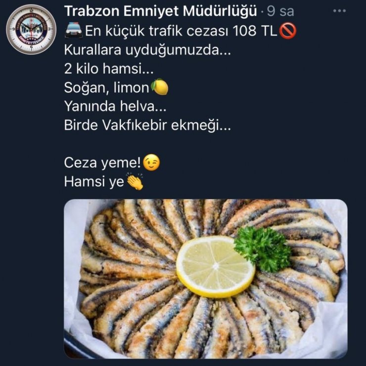Konya Emniyetinden "ceza yeme etli ekmek ye" mesajı