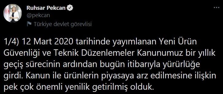 Bakan Pekcan: “Ürünlerin piyasaya arz edilmesine ilişkin pek çok önemli yenilik getirilmiş olduk”