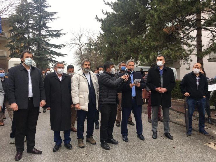 Kosova Büyükelçiliği önünde Kudüs protestosu