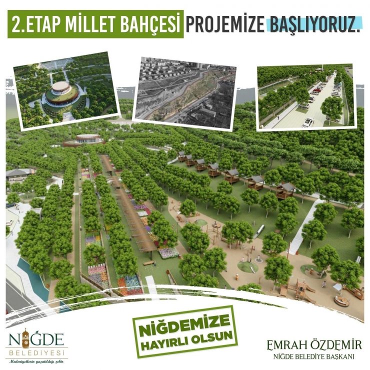 Niğde 2. Etap Millet Bahçesi Bahçesi Projesi başlıyor