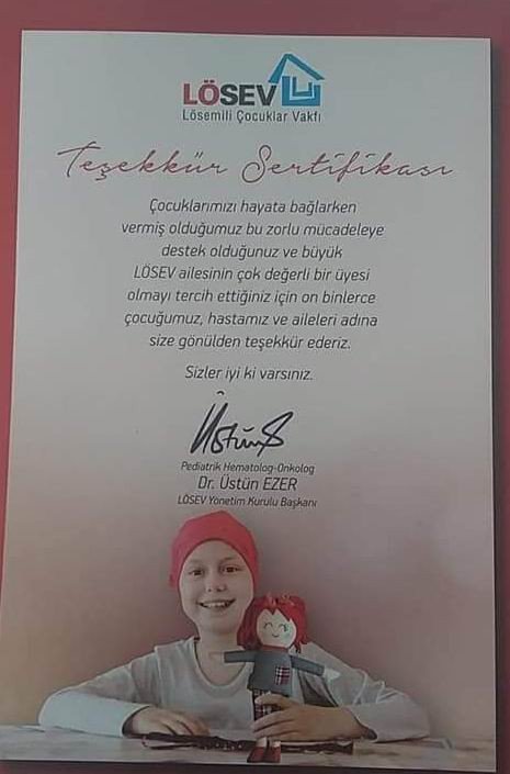 Oyuncak kampanyasına LÖSEV’den teşekkür