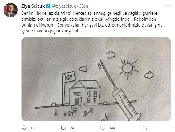 Bakan Selçuk’tan ’Hıdırellez’ paylaşımı