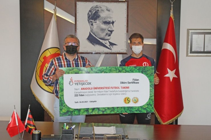 Eskişehirspor’un fidan kampanyasına destekler devam ediyor