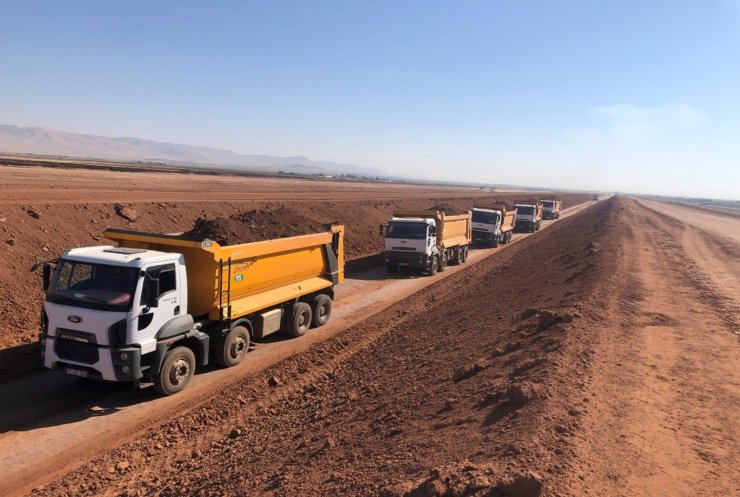 Mardin ana kanal ve cazibe sulama inşaatı devam ediyor