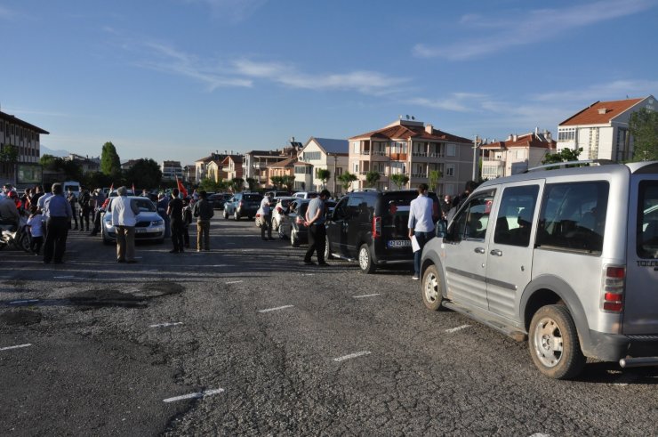 Karaman’da İsrail’in Filistin’e yönelik saldırıları protesto edildi