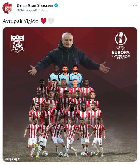 Sivasspor’dan Avrupa paylaşımı