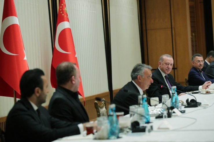 Cumhurbaşkanı Erdoğan, Beşiktaş Futbol Takımı’nı kabul etti