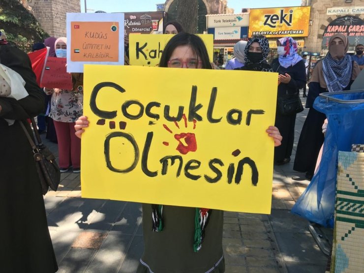 Kayserili annelerden Filistin’e destek