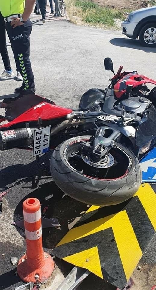 Motosiklet sürücüsünün öldüğü kaza kamerada