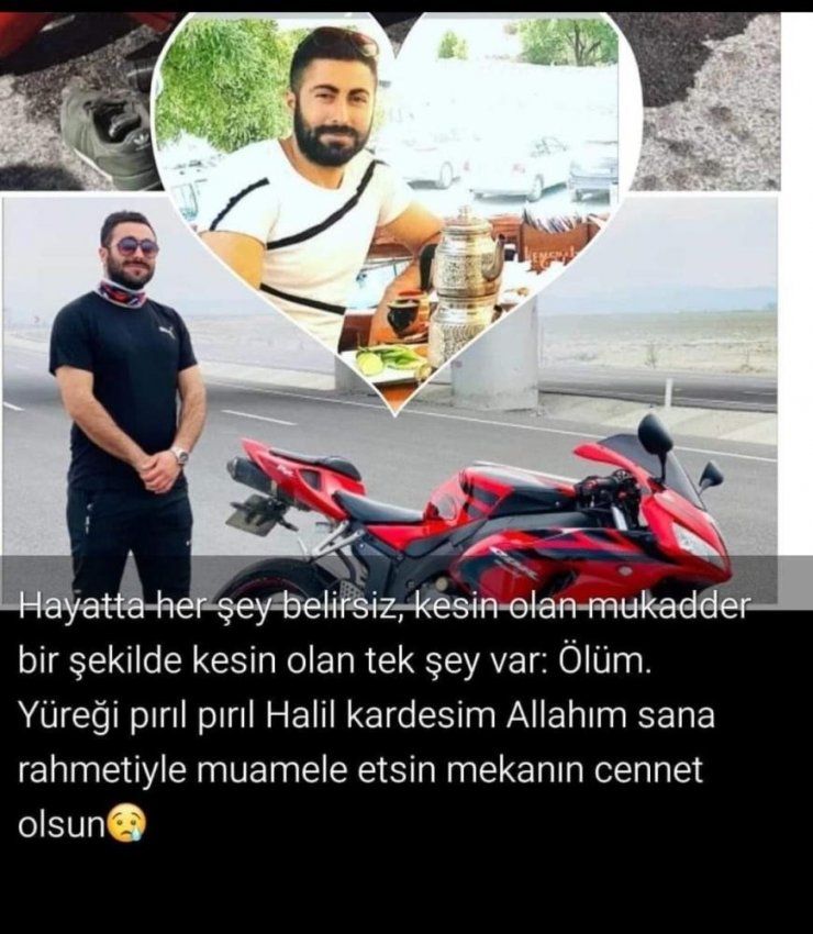 Motosiklet sürücüsünün öldüğü kaza kamerada