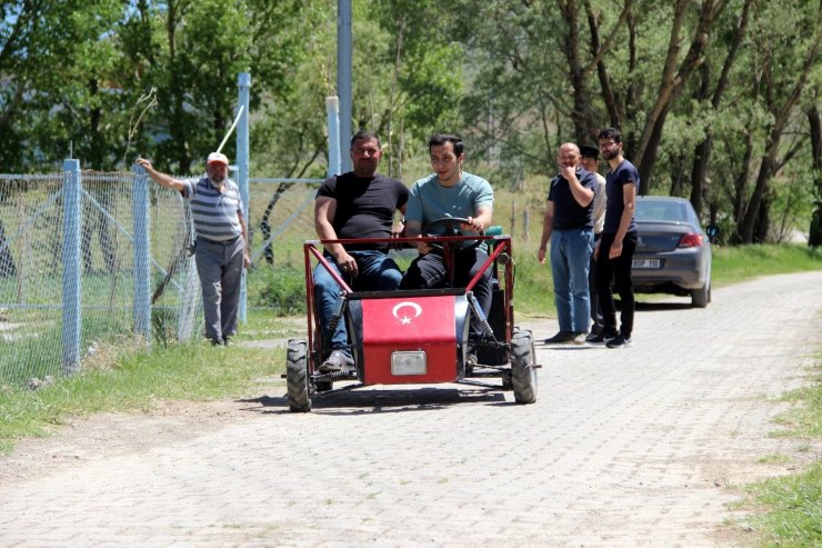Hayali olan aracı kendisi yaptı