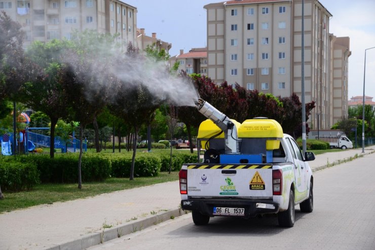 Kahramankazan’da haşerelere karşı ilaçlama