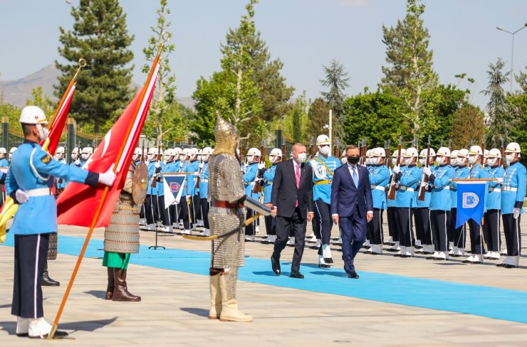 Cumhurbaşkanı Erdoğan, Polonyalı mevkidaşını resmi törenle karşıladı