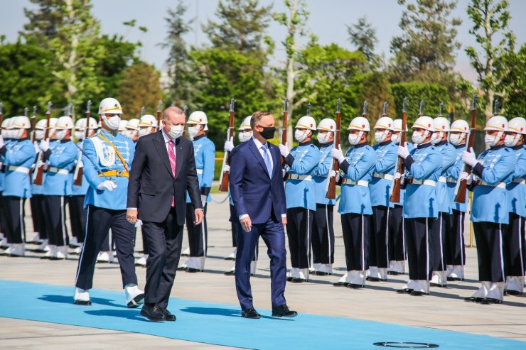 Cumhurbaşkanı Erdoğan, Polonyalı mevkidaşını resmi törenle karşıladı
