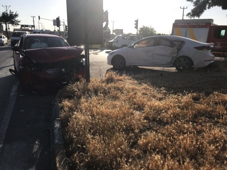 Konya’da cip ile otomobil çarpıştı: 6 yaralı