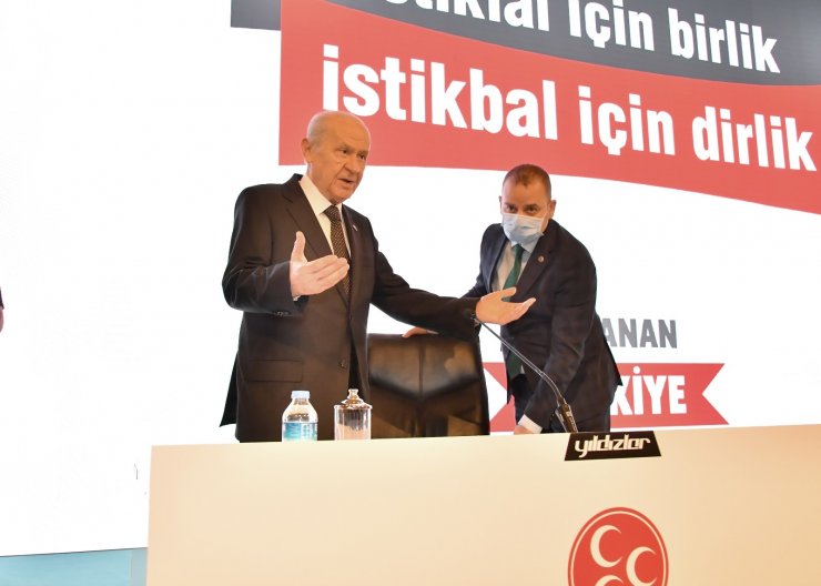 MHP Genel Başkanı Bahçeli il başkanları ile bir araya geldi