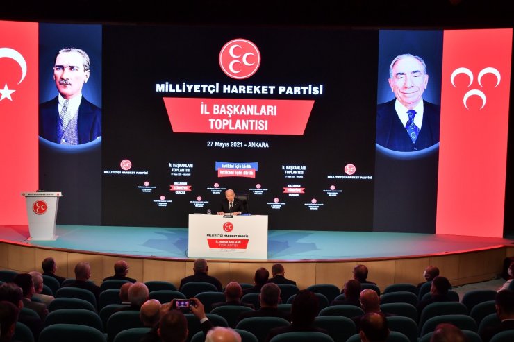 MHP Genel Başkanı Bahçeli il başkanları ile bir araya geldi