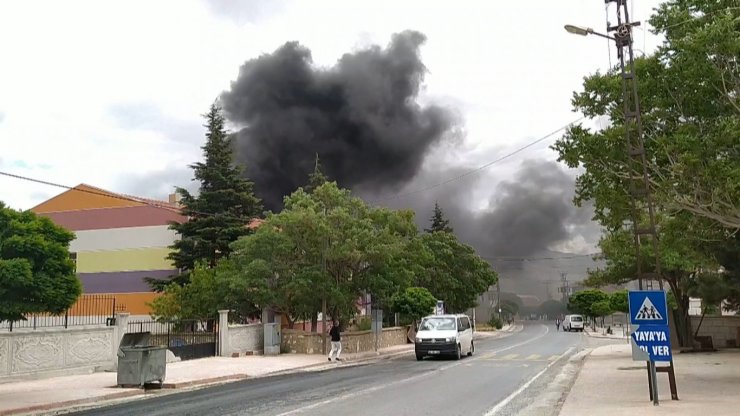 Konya’da okulda yangın paniği