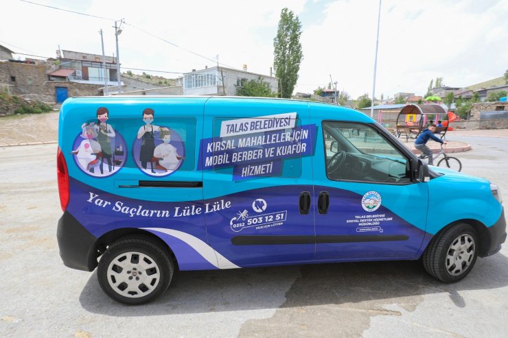 Talas’ta ‘mobil berber ve kuaför hizmeti’ başladı