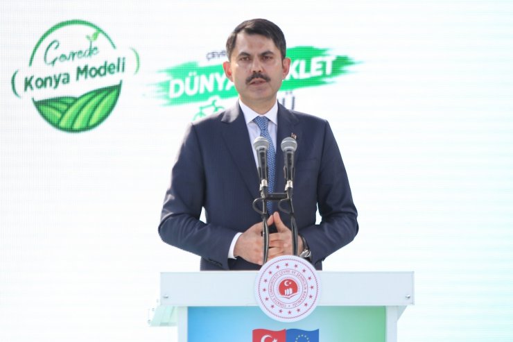 Bakan Kurum: “Karapınar Atık Su Arıtma Tesisi’ndeki suyu; Meke Gölü’nü besleyen yeraltı suyuna bağlıyoruz”