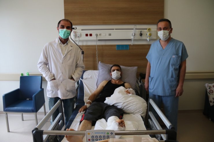 Doktorların hızı 4’üncü kattan düşen işçiyi hayata bağladı