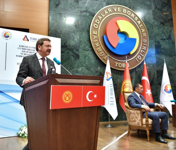 TOBB ETÜ’den Kırgız Cumhuriyeti Cumhurbaşkanı Caparov’a fahri doktora