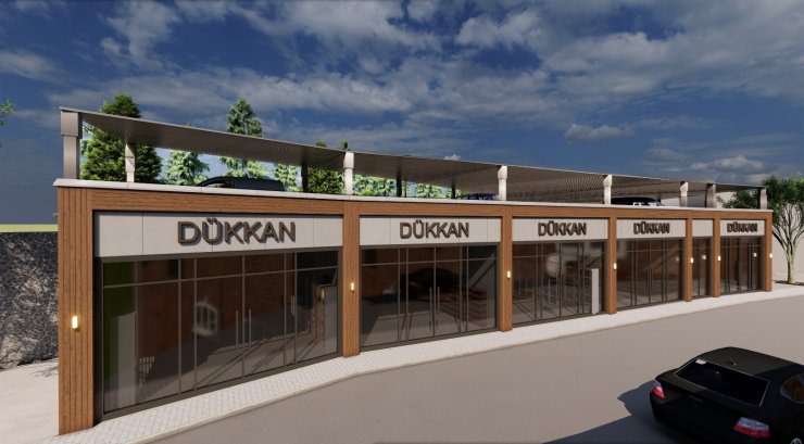 Hadim’e yeni dükkanlar ve otopark yapılıyor