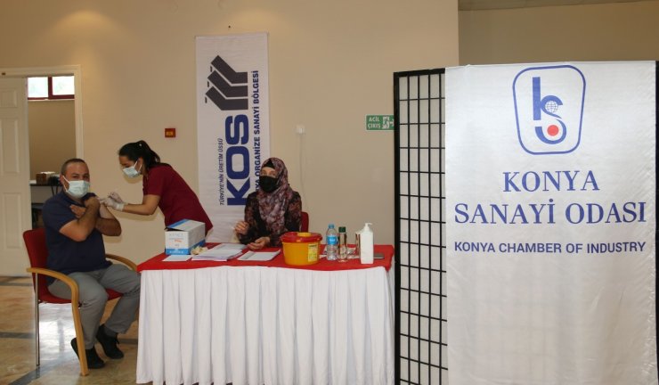 Konya OSB’de yerinde aşı uygulaması başladı
