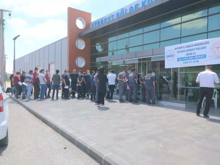 Kayseri Serbest Bölge’de aşı merkezi kuruldu