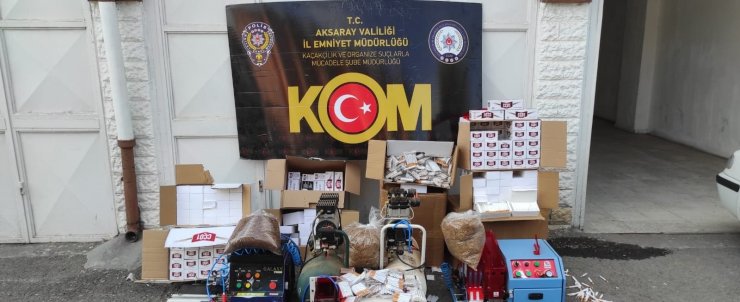 Gizli bölmede 7 bin 550 adet kaçak dolum sigara ele geçirildi