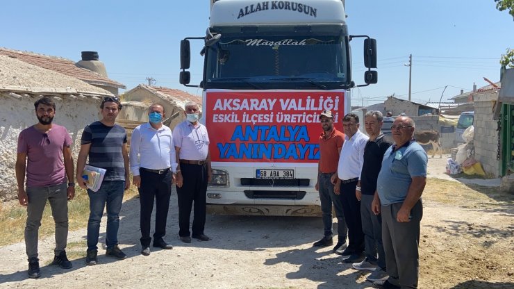 Aksaray’dan yangın mağdurlarına canlı hayvan yardımı
