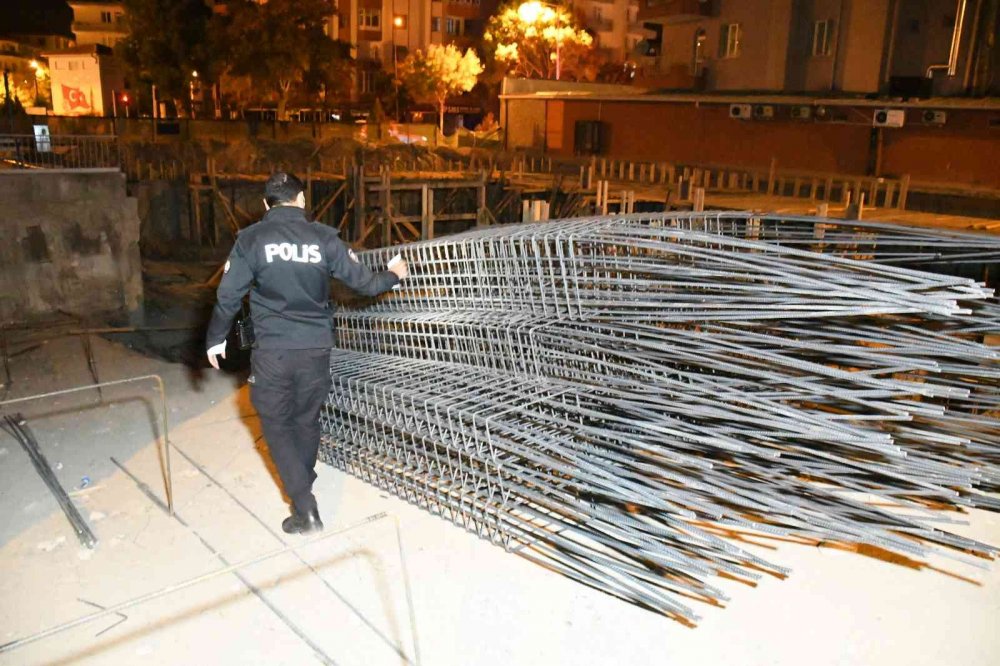 Aksaray'da inşaattan demir çalan şahıs kıskıvrak yakalandı