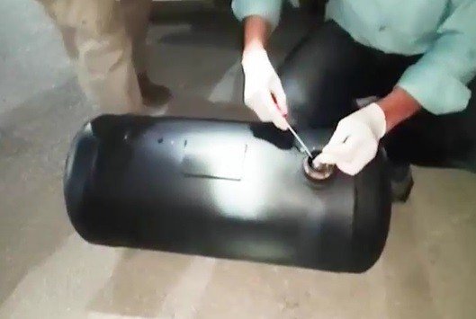 Konya'da LPG tankına zulalanan uyuşturucu polisten kaçamadı