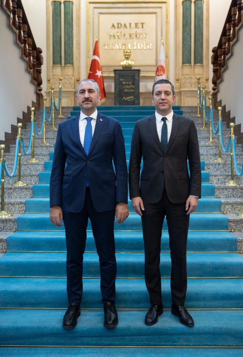 Adalet Bakanı Abdulhamit Gül, TBB Başkanı Sağkan’ı kabul etti