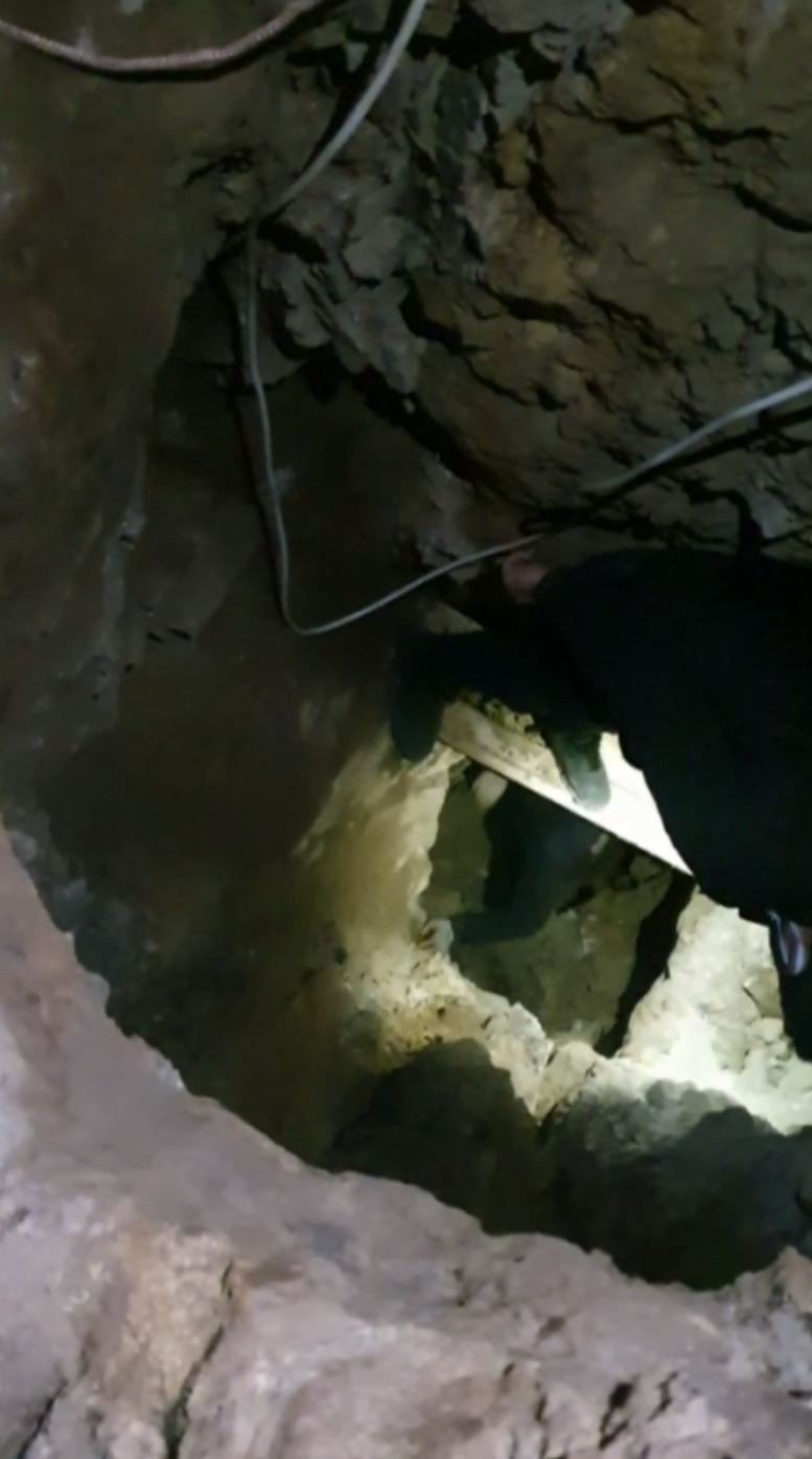 Aksaray'da define avcılarına kazdıkları 25 metre uzunluğundaki tünelde suçüstü