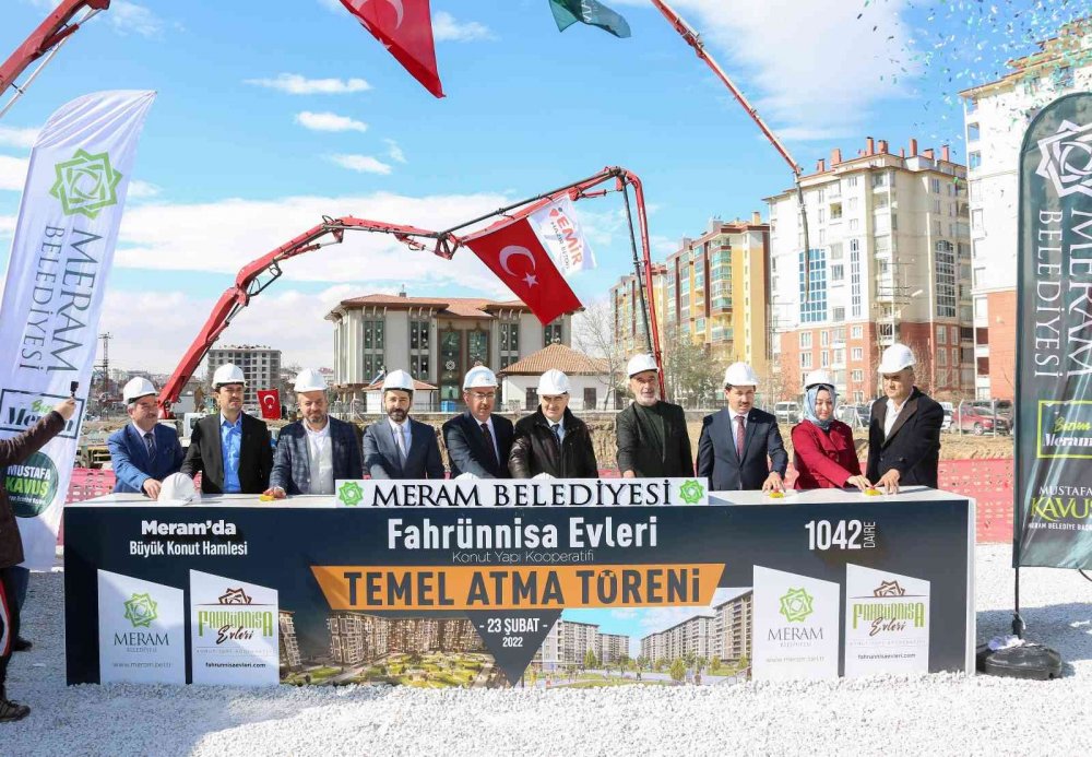 Meram Fahrünnisa Konutları'nın temeli atıldı