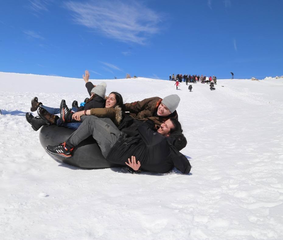 Konya’da yaylada kayak keyfi