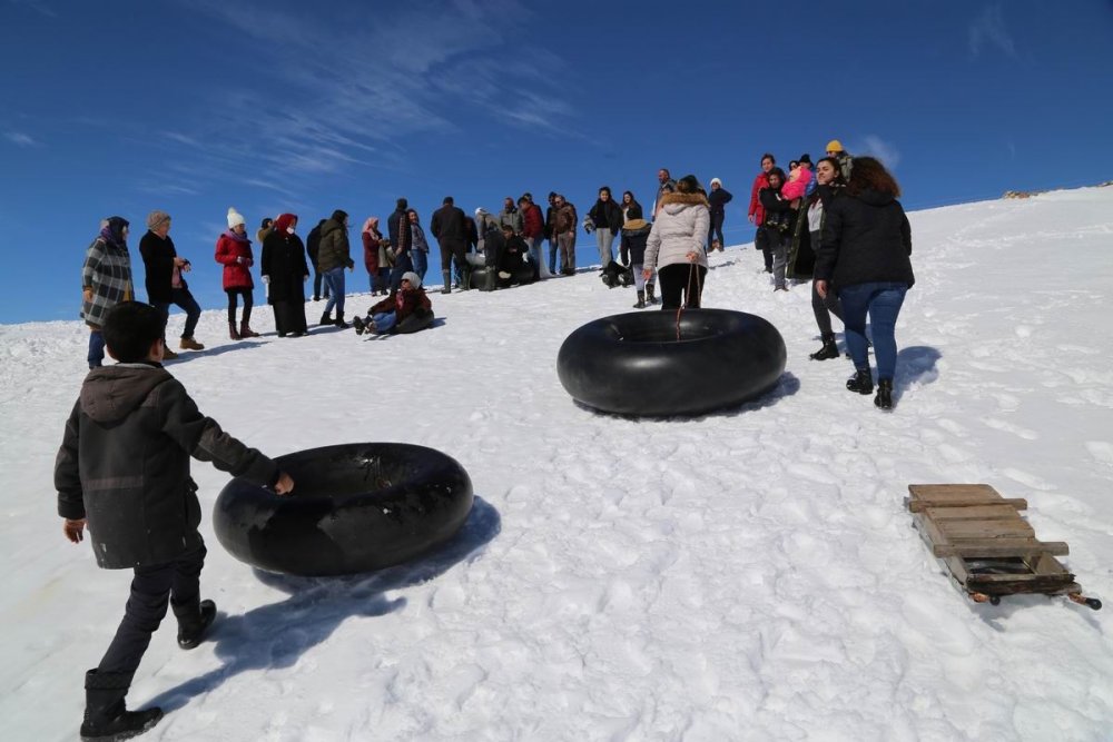 Konya’da yaylada kayak keyfi