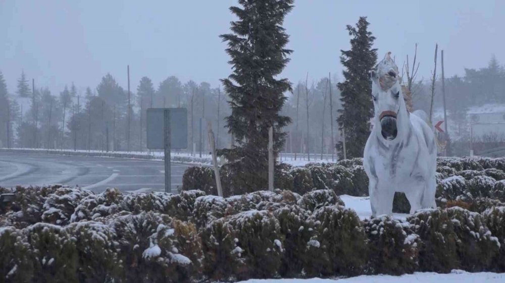 Aksaray’da kar yağışı etkisini gösteriyor