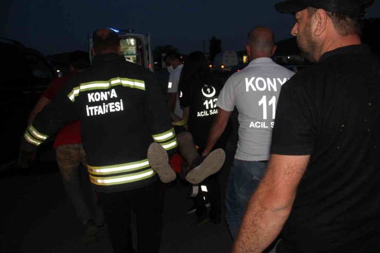 Konya’da otomobil ile minibüs çarpıştı: 2’si ağır 3 yaralı