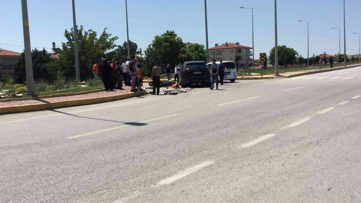 Konya’da cip ile motosiklet çarpıştı: 2 ağır yaralı