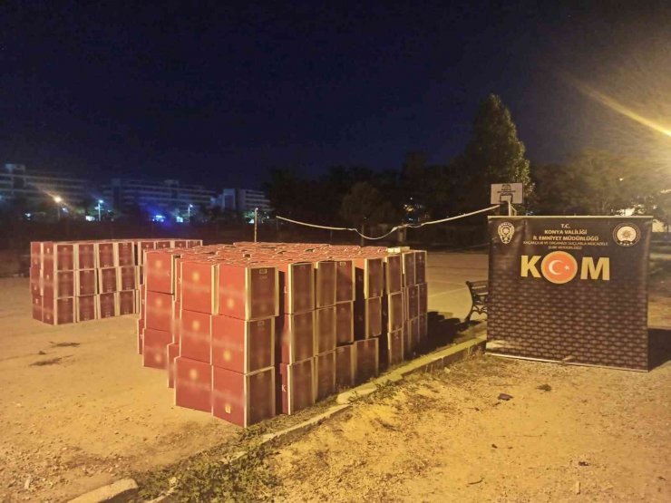 Konya’da 4 milyon 600 adet kaçak makaron ele geçirildi