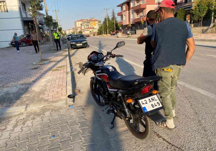 Konya’da motosiklet ile otomobil çarpıştı: 1 yaralı